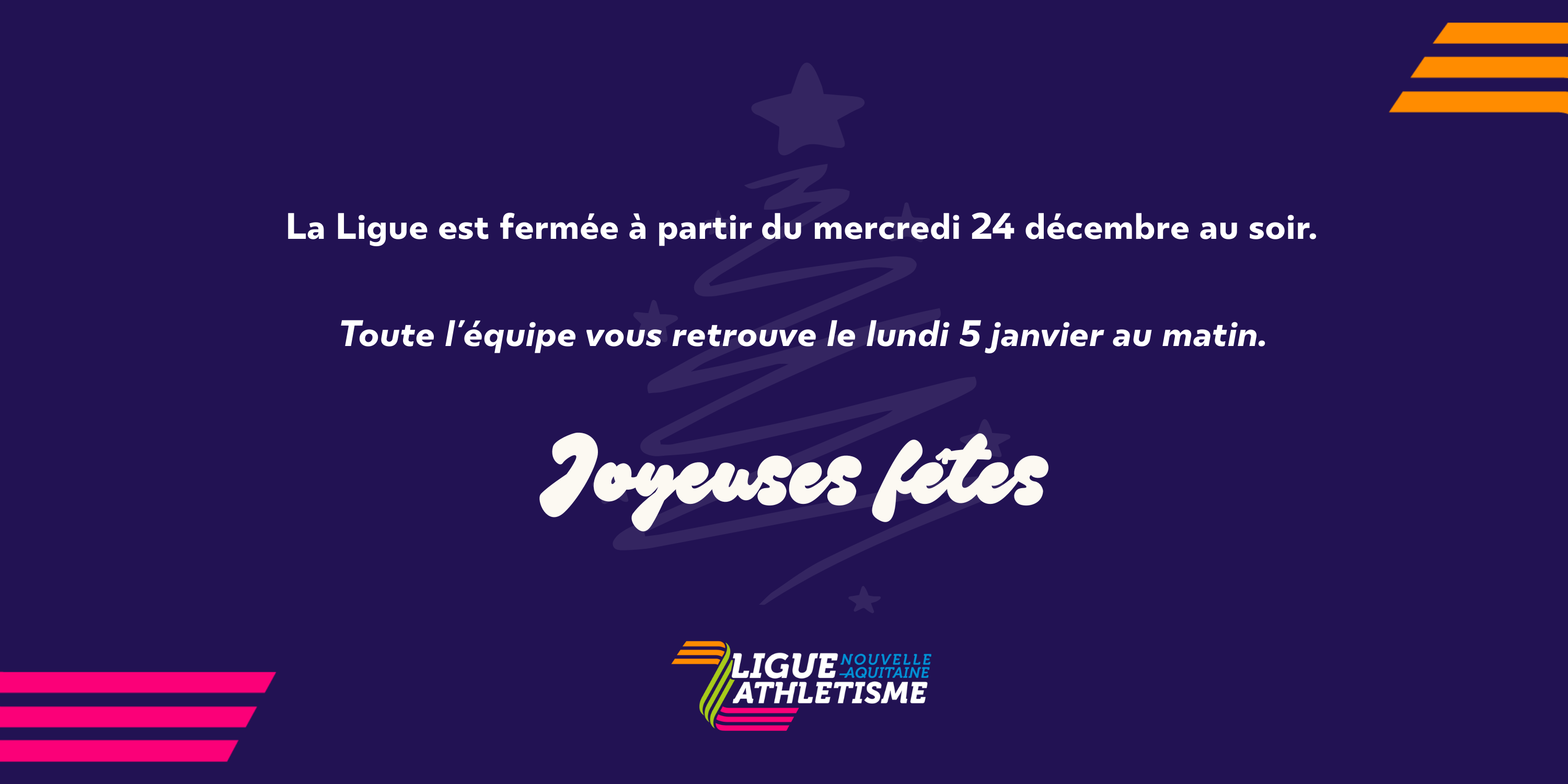 Fermeture annuelle pendant les vacances