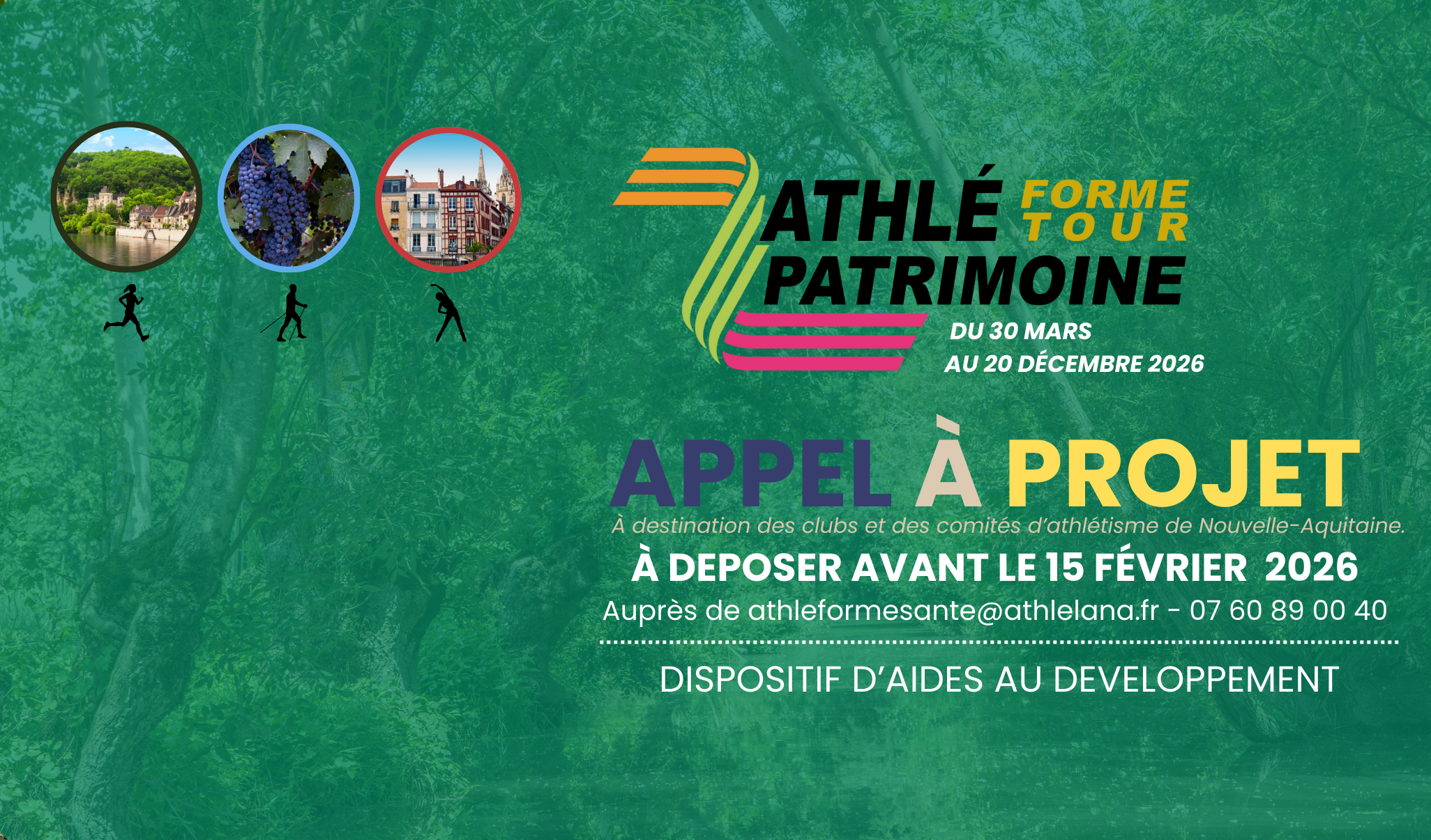 Athlé Forme Tour Patrimoine 2026 – Sport, nature et patrimoine en Nouvelle-Aquitaine