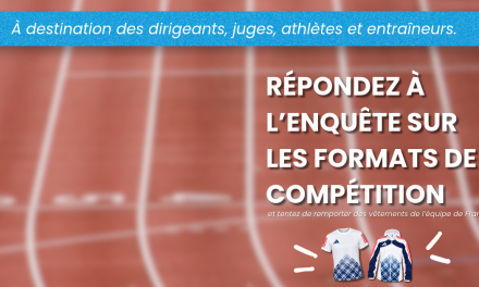 Compétitions régionales sur piste : Répondez à l’enquête et tentez de gagner un cadeau !