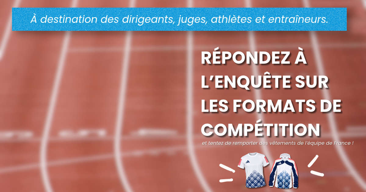 Compétitions régionales sur piste : Répondez à l’enquête et tentez de gagner un cadeau !